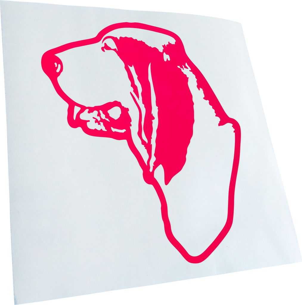 Kiwistar - Autoaufkleber - Bracco Italiano Hund - Neonpink - 30x25cm - Aufkleber für Auto, Laptop, Fahrrad, LKW, Motorrad mehrfarbig JDM Decal Racing