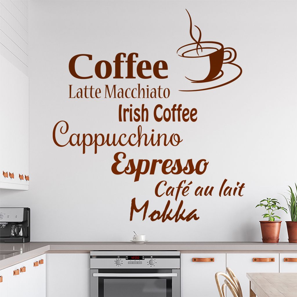 Wandtattoo Kaffee Nr. 1 Wandtattoo in 6 Größen - Wandaufkleber Wall Sticker - Dekoration, Küche, Wohnzimmer, Schlafzimmer, Badezimmer