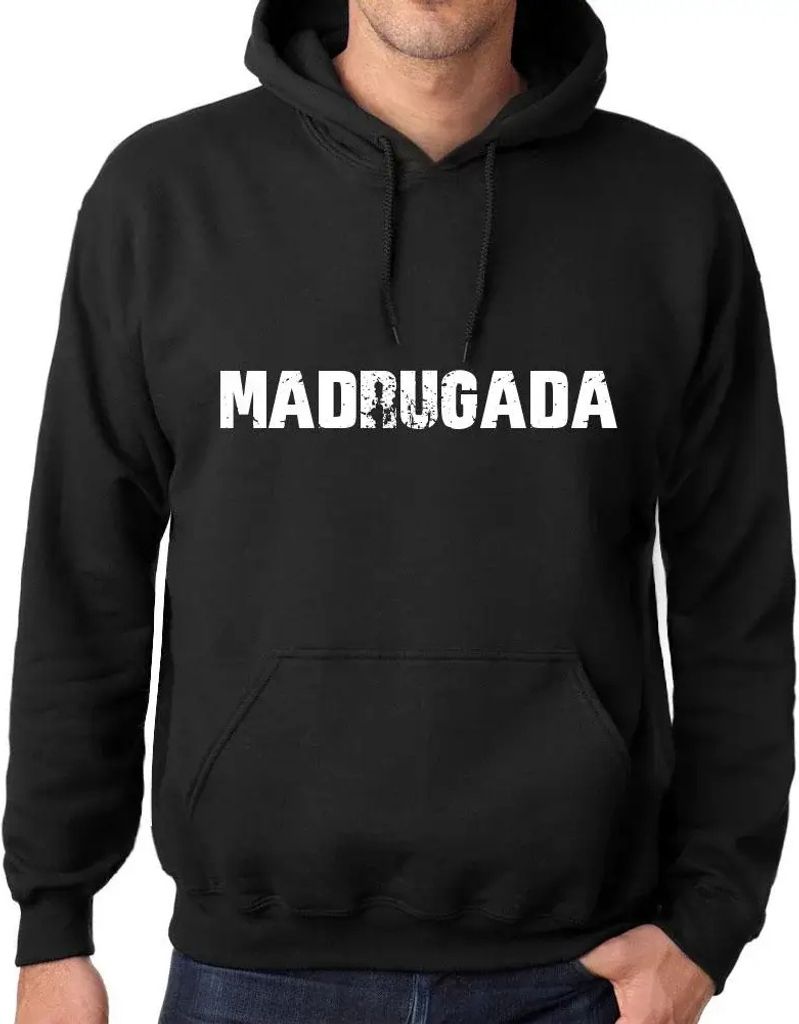Uni Grafik Kapuzen-Sweatshirt Madrugada Öko-Verantwortlich Vintage Jahrgang Langarm Hoodies Pullover Geburtstag Geschenk Mann Frau