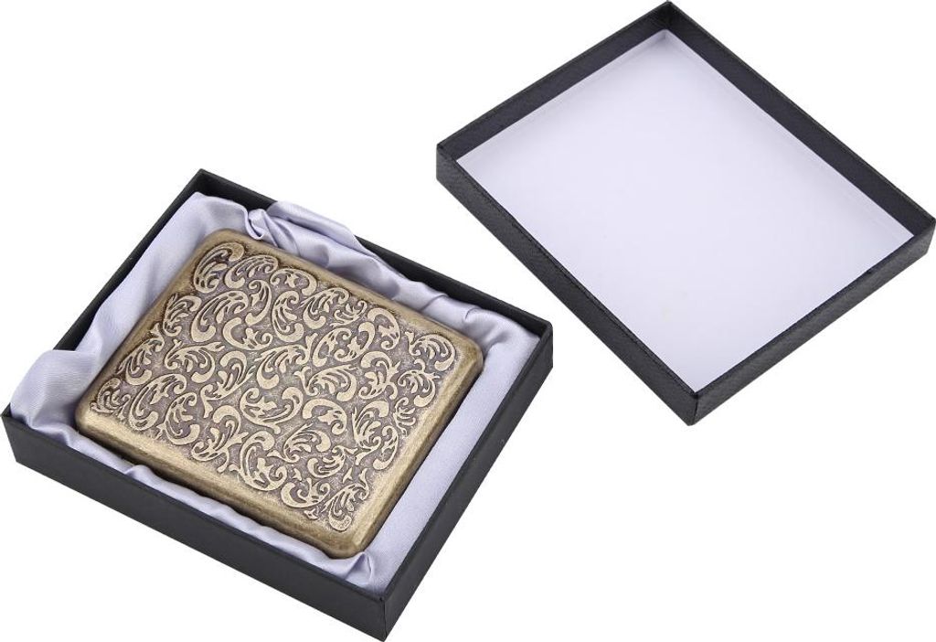 Retro Bronze Metall Cigarette Box Hülle doppelseitiger Taschenhalter für 20 Zigaretten (#5)