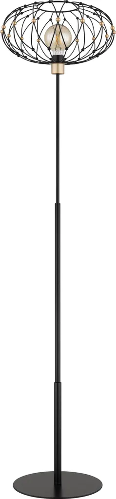 Lampadaire liseuse doré et noir 162 cm - Ambiance cosy pour salon