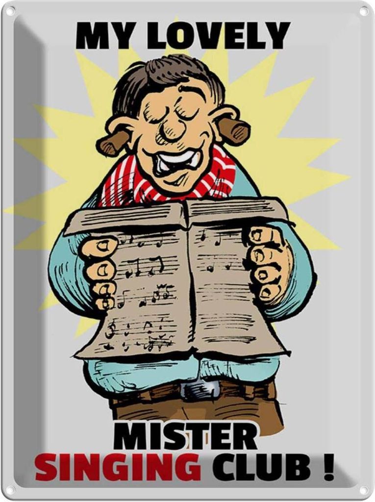 vianmo Blechschild 40x30 cm My lovely Mr Singing Club
