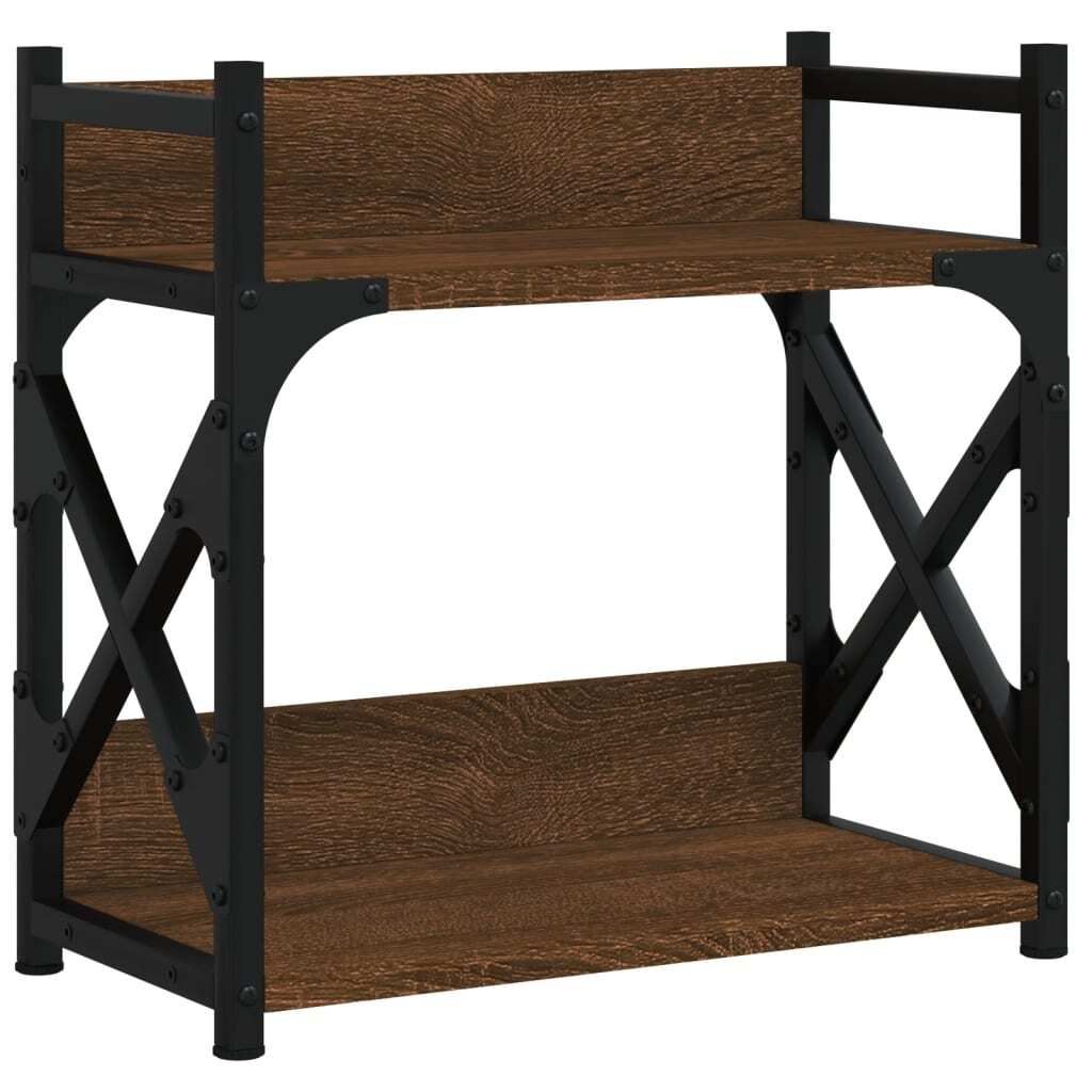 vidaXL Druckerständer 2 Ablagen Braun Eichen-Optik 40x20x40 cm