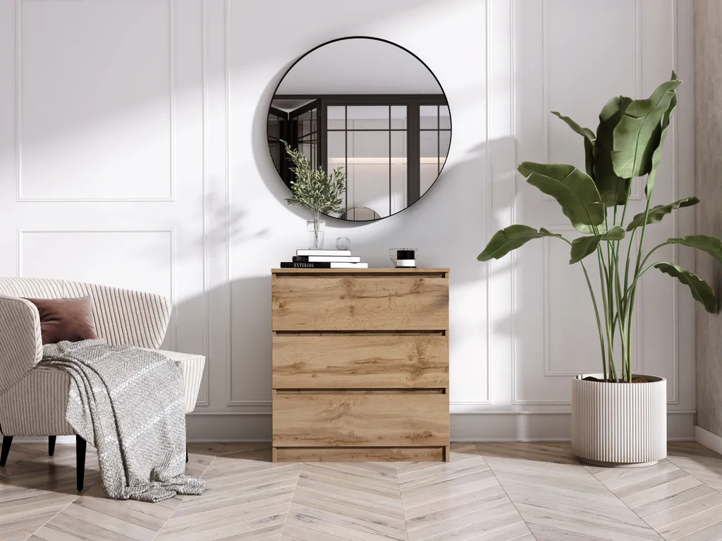 Commode noire anti-encombrement - Buffet salon pour petit espace - 4
