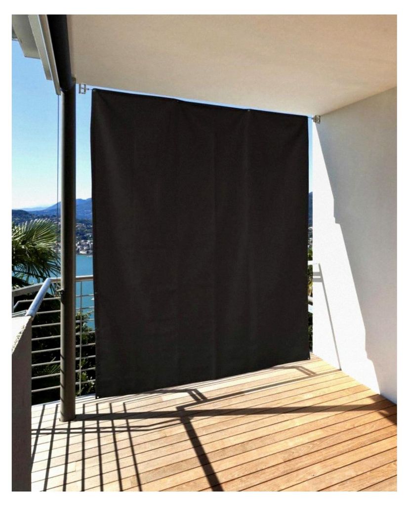 Vertikaler Sonnenschutz für Balkon und Terrasse in Anthrazit 230 x 140 cm