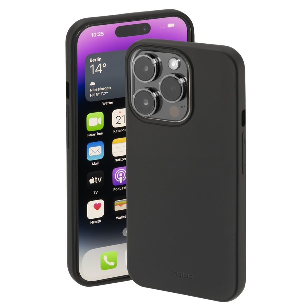 Hama Cover "Finest Feel" für Apple iPhone 14 Pro, Schwarz