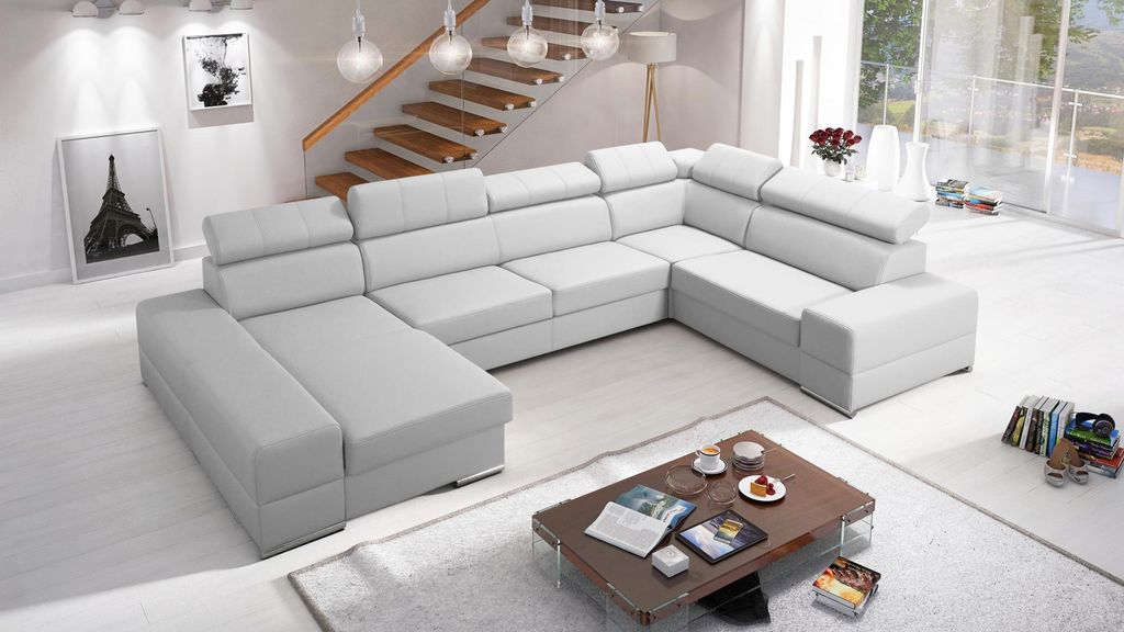 Ecksofa Ledersofa Design Sofa Ecksofas U Form Modernes Polster Wohnzimmer Möbel