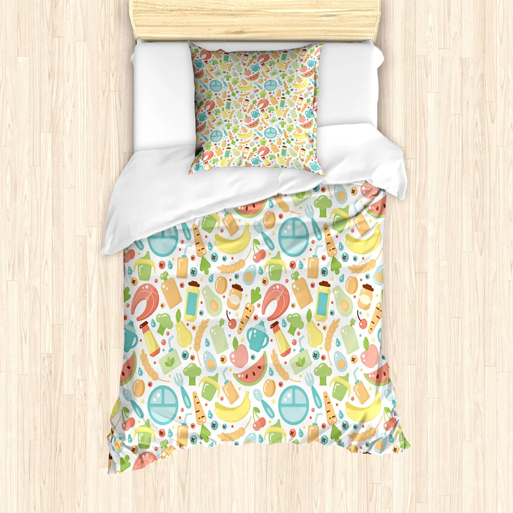 Copripiumino Bambini ABAKUHAUS 135x200 Multicolore Anallergico 100%