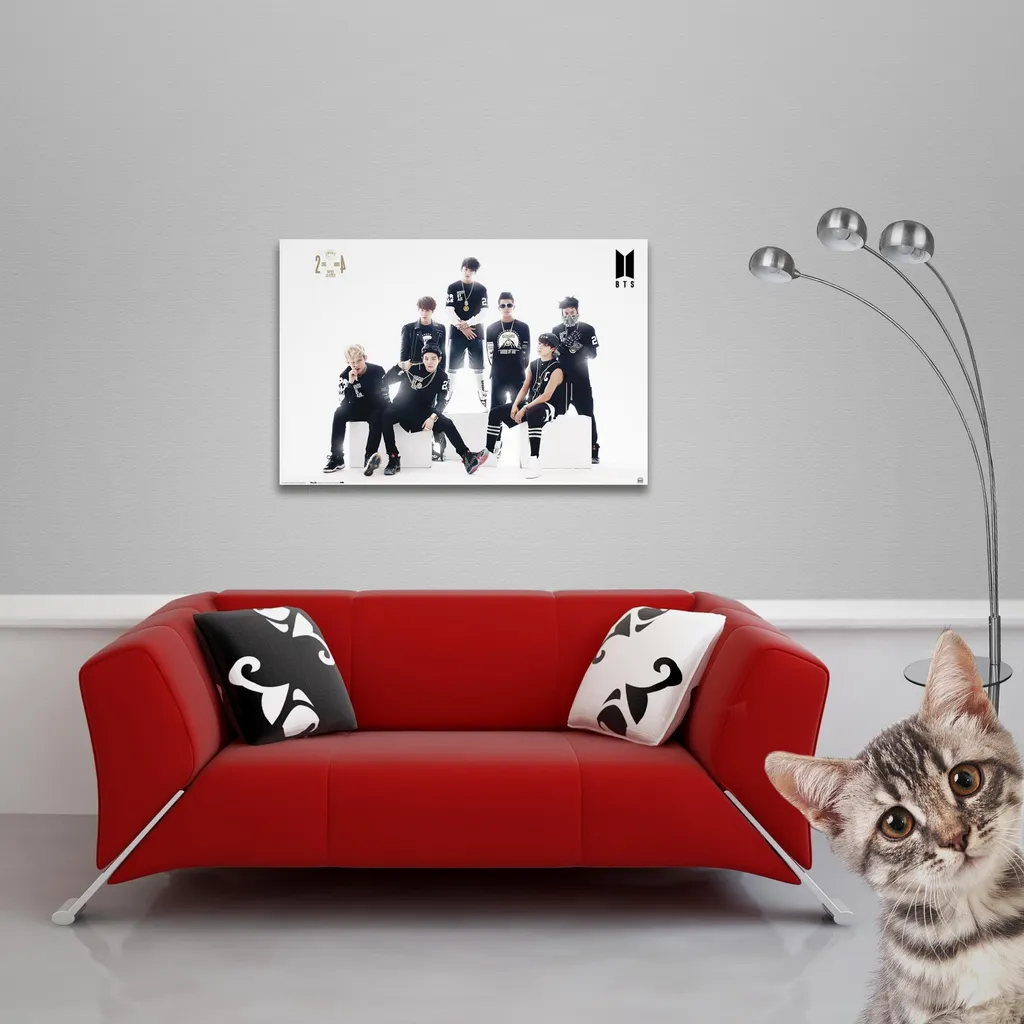 Set Poster BTS B&N e Cornice Shinsuke Argento - Alta Qualità MDF - 2