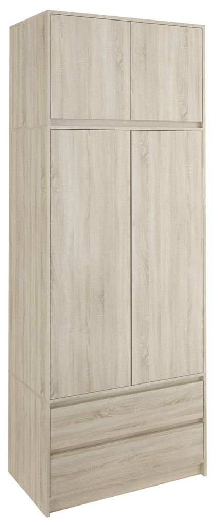 Framire Šatní skříň 90cm + nástavec B-9-N-TIP dub SONOMA Obrázek produktu 1