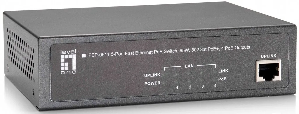 FEP-0511 LevelOne Switch PoE : Éliminez les Câbles d'Alimentation 65W - 4
