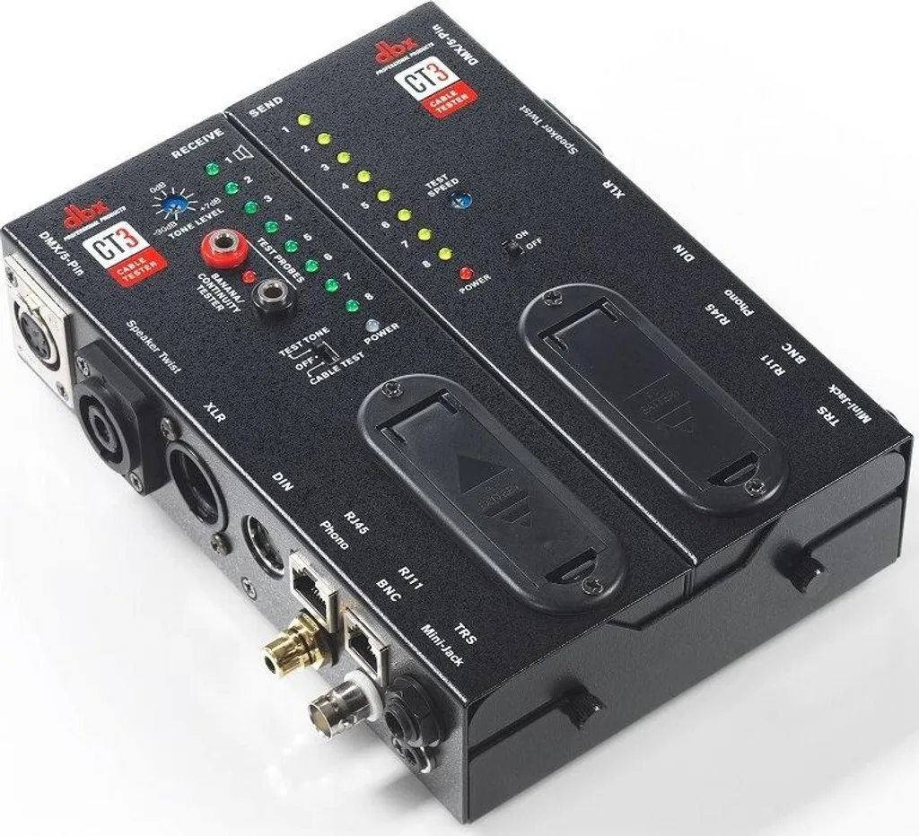 dbx CT-3 Testeur de continuité audio robuste pour XLR MIDI et SpeakOn Pro