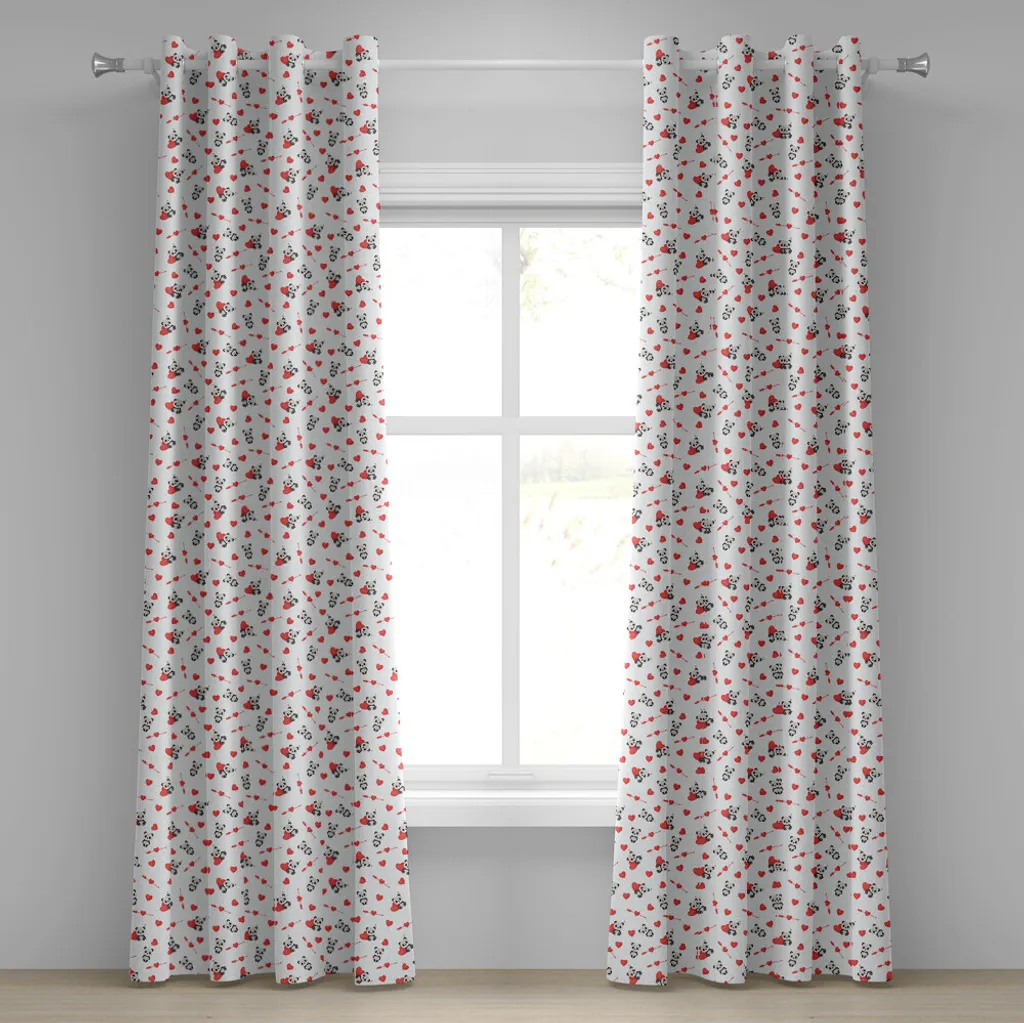 Tende ABAKUHAUS Panda Love: Arredo Romantico 280x245 per Camera