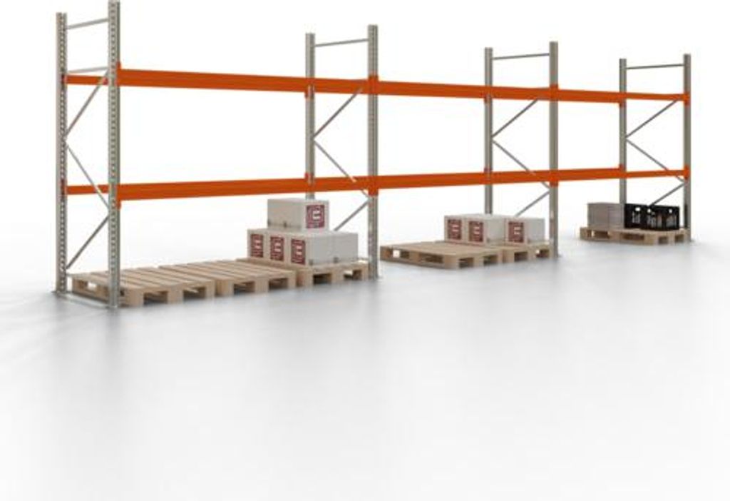 Palettenregal - 3 t - 2,5 x 8,5 x 1,1 m - 3 Felder - Schwerlastregal - VKfrei
