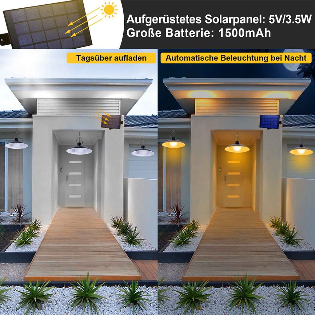 Außen Solarlampe Solarleuchte Pendelleuchte mit Produktbild 5