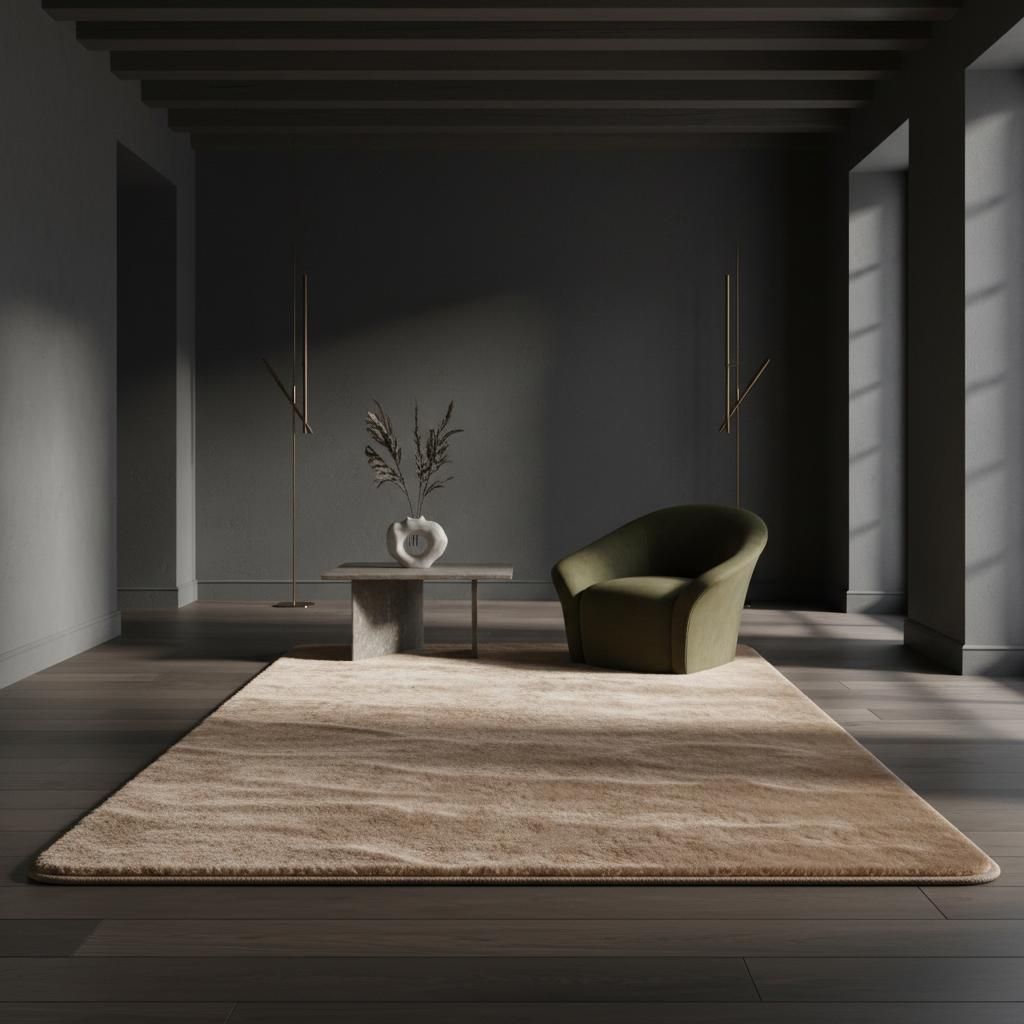 Kurzflorteppich Einfarbig Pflegeleicht Waschbar Strapazierfähig | Beige 60x100 cm Wohnzimmer Rutschfest | ISAR – Kadima Design