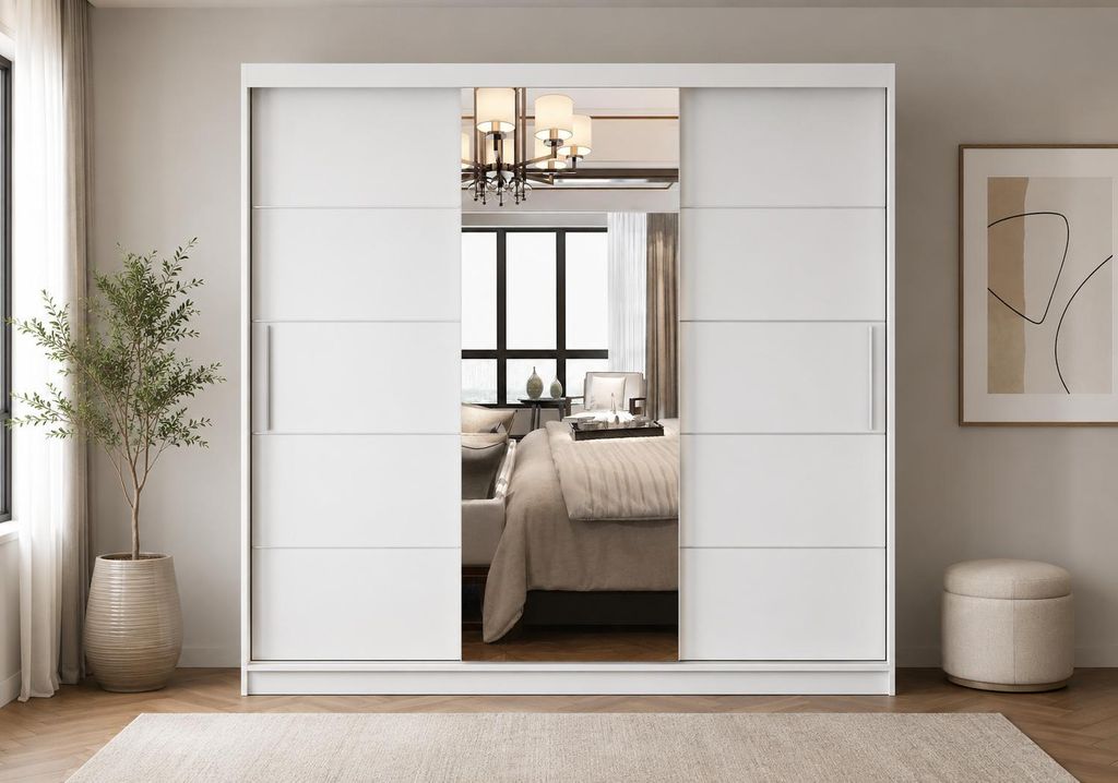 Schwebetürenschrank ASTRALL Kleiderschrank Schrank 233 cm Produktbild 