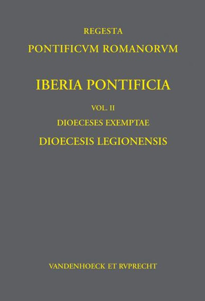 Iberia Pontificia Vol. II: Dioeceses Exemptae