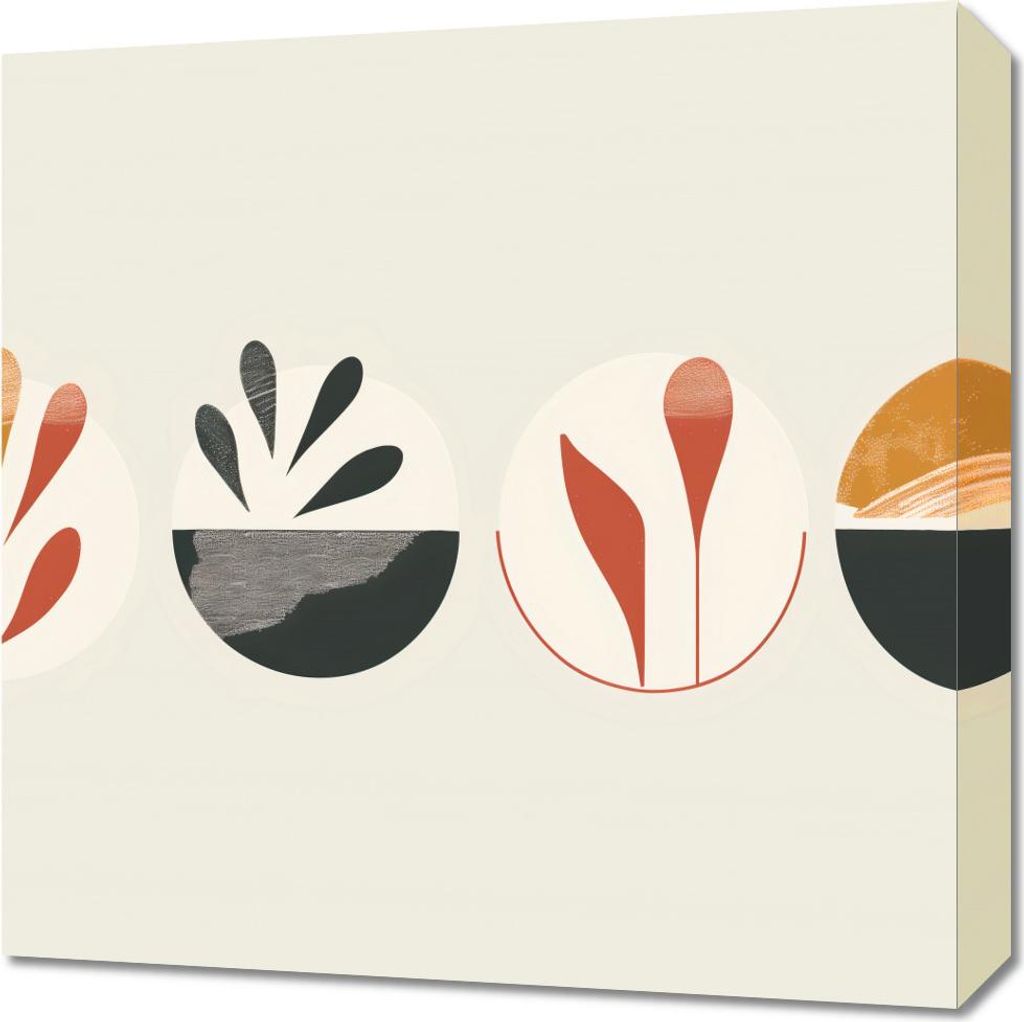 Bild 50x50cm Vier Kreise