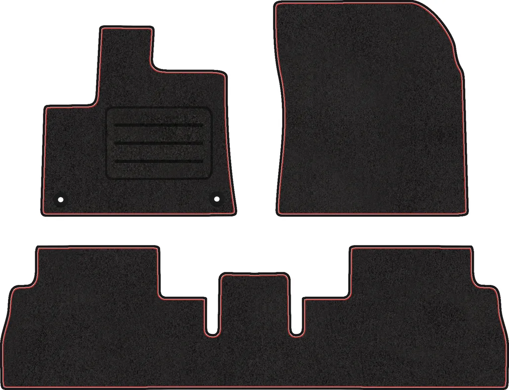 Tappetini Auto MOTOS Premium In Velours Per Opel Combo D (2012-2018) – Set Rosso-Blu, Anti-scivolo - 2