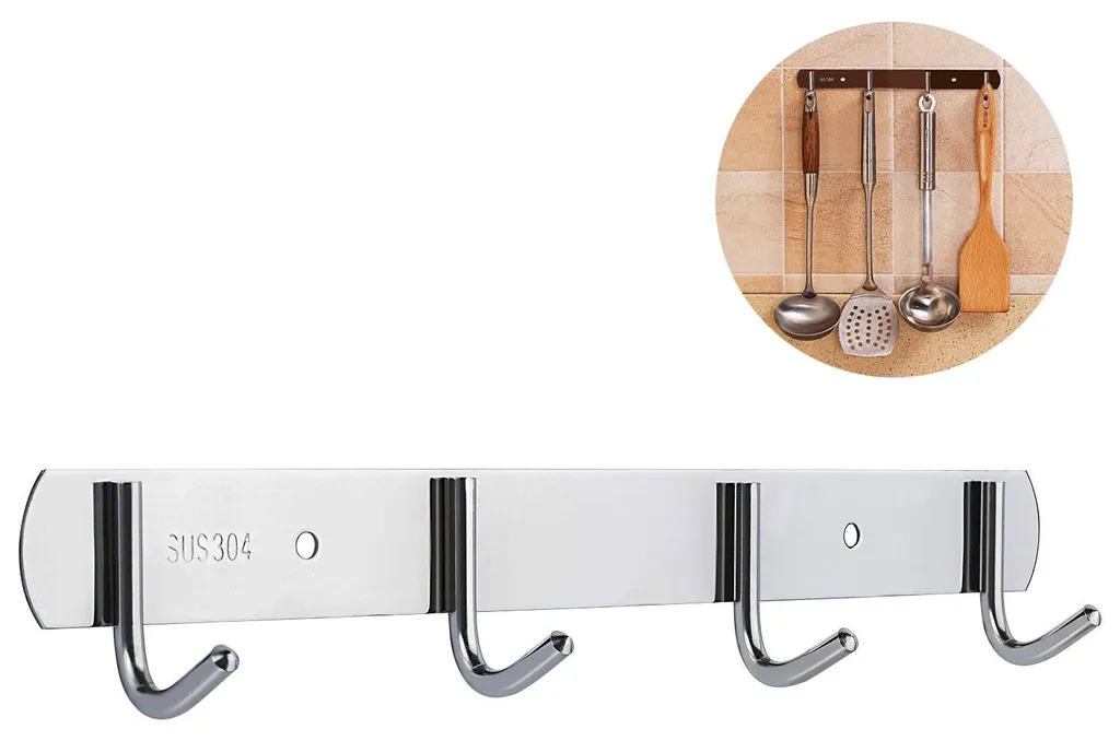 Porte-serviettes sans perçage : fixez vos crochets inox sans outils