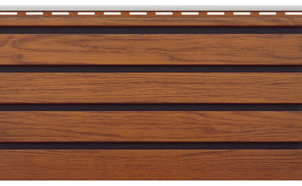 Fassadenverkleidung PVC 295 x 25 cm Golden Oak braun Produktbild 