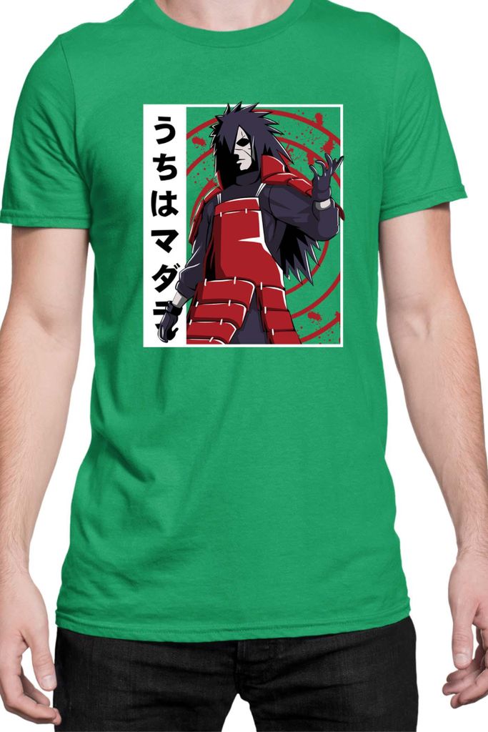 Herren T-Shirt Naruto Madara Uchiha 02, Man L / Grün