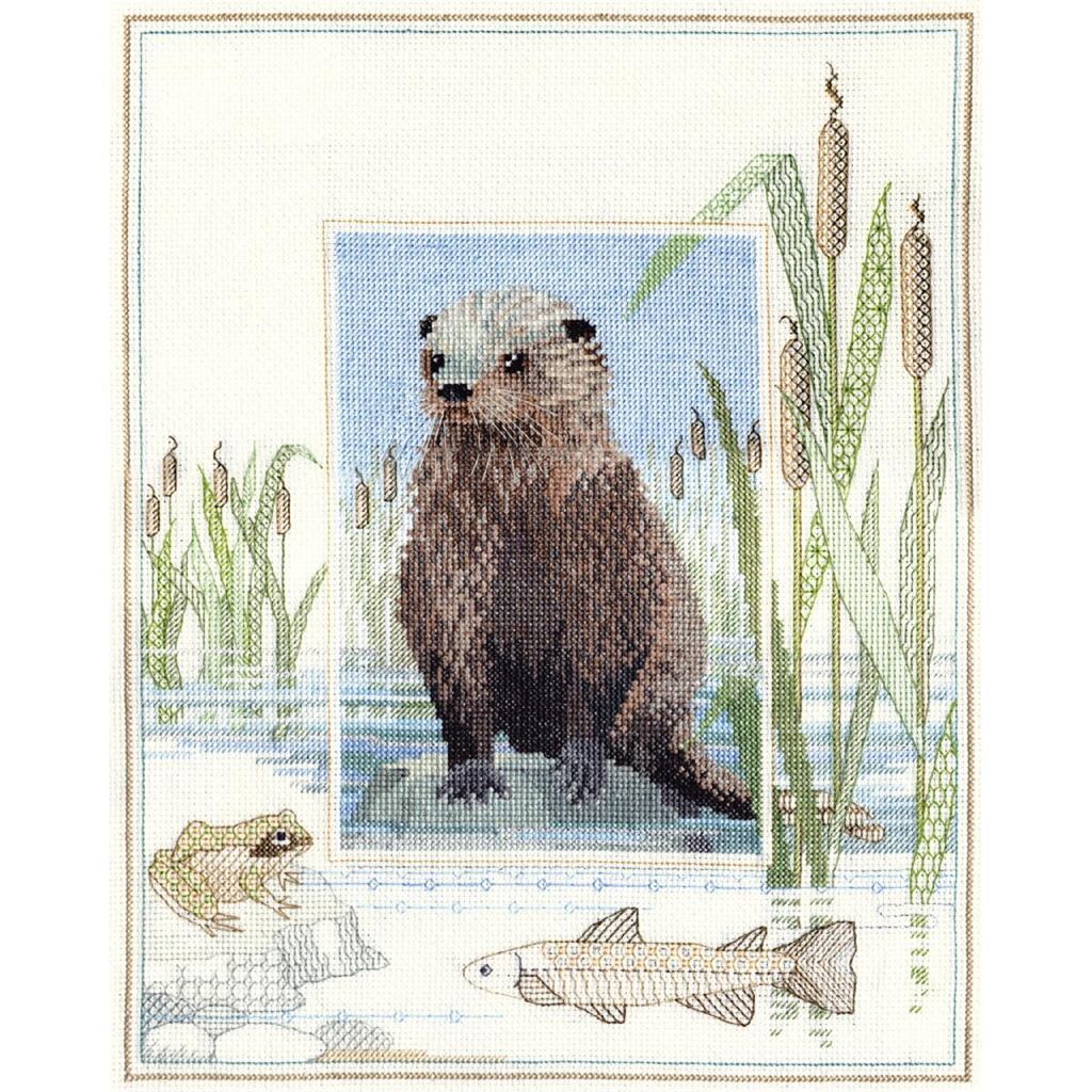 Bothy Threads Kreuzstich-Set "Tierwelt - Otter", 26.9x34.2cm, DWWIL6, Zählmuster
