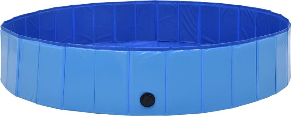 vidaXL Skladací bazén pre psov Modrý 160 x 30 cm PVC Obrázok produktu 