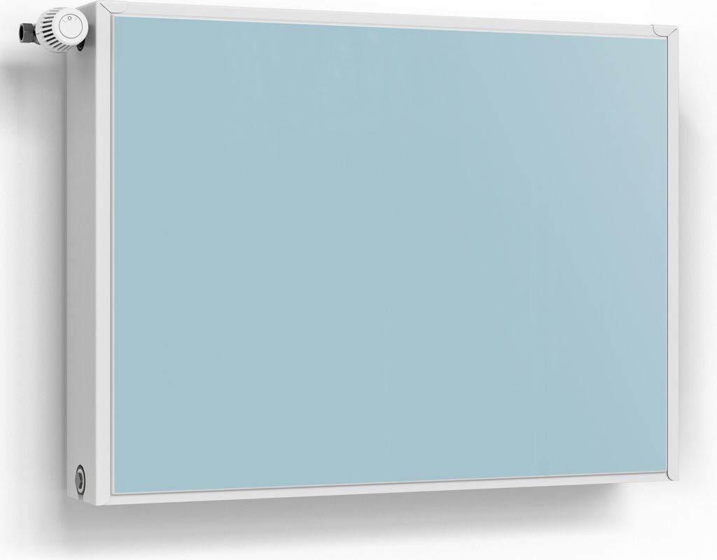 DEQORI Magnetmatte Heizung beschreibbar 80x60 cm 'Cyan' Heizkörperverkleidung Magnetfolie