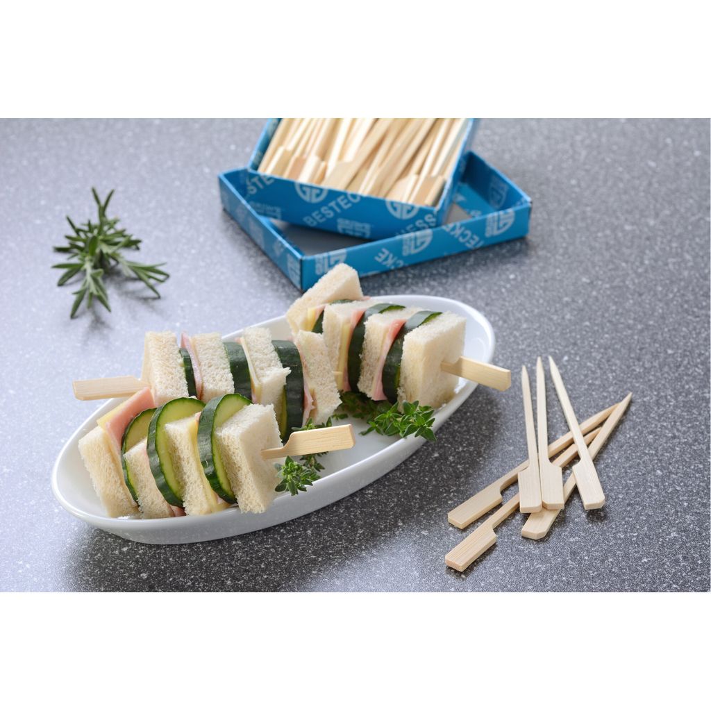 GRWE Einweg-Fingerfood-Spiee aus Bambus, 100 Stck