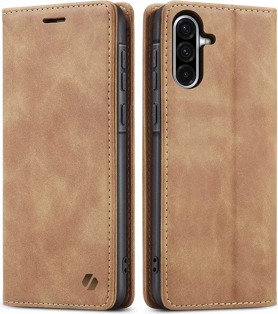 SPACECASE Custodia flip a portafoglio per Galaxy A36 Brown - 4