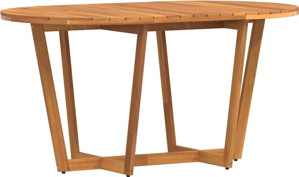 Garten-Esstisch Oval 150x90x75 cm Massivholz Akazie