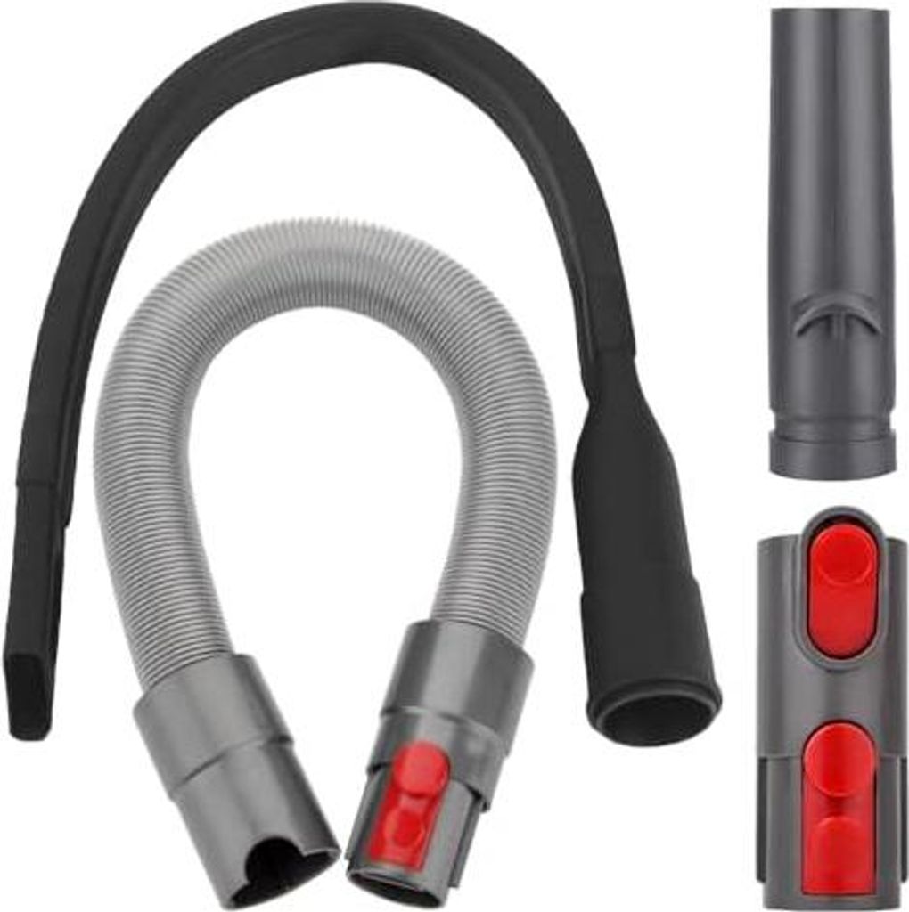 4-Teiliges Set Staubsauger Zubehör für Dyson V7 V8 V10 V11 V12 V15 Staubsauger Schlauch Verlängerung + Flexible Fugendüse + Adapter Zubehör Er...