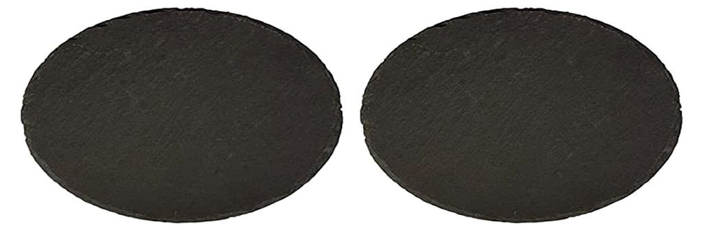 Runde Schieferplatte, 15 cm ø, Naturstein, Platte für Kerzen und Tischdekorationen, zum Beschriften und Basteln, Grau (Packung mit 2)