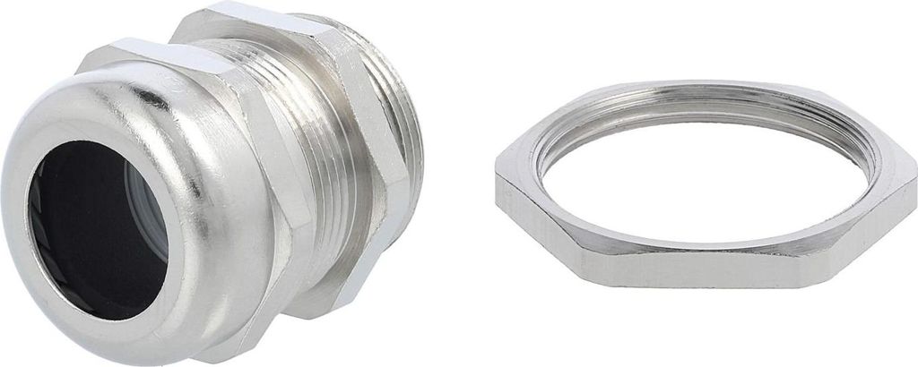 LAPP Verschraubung mit Gegenmutter M32x1,5 Messing (CuZn) vernickelt Gewindelänge 9,0mm - 1 Stück