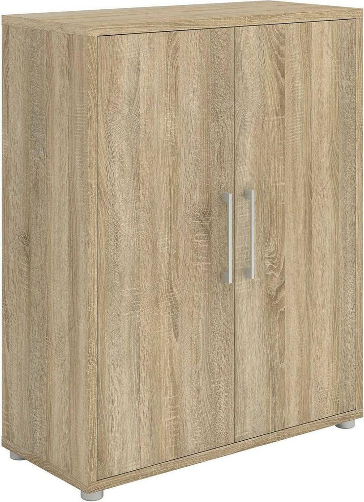 Kommode Leocadie, Wohnzimmerbuffet, Wohnzimmer-Sideboard, Moderne Küchen-Speisekammer, 89x40 h113 cm, Eiche