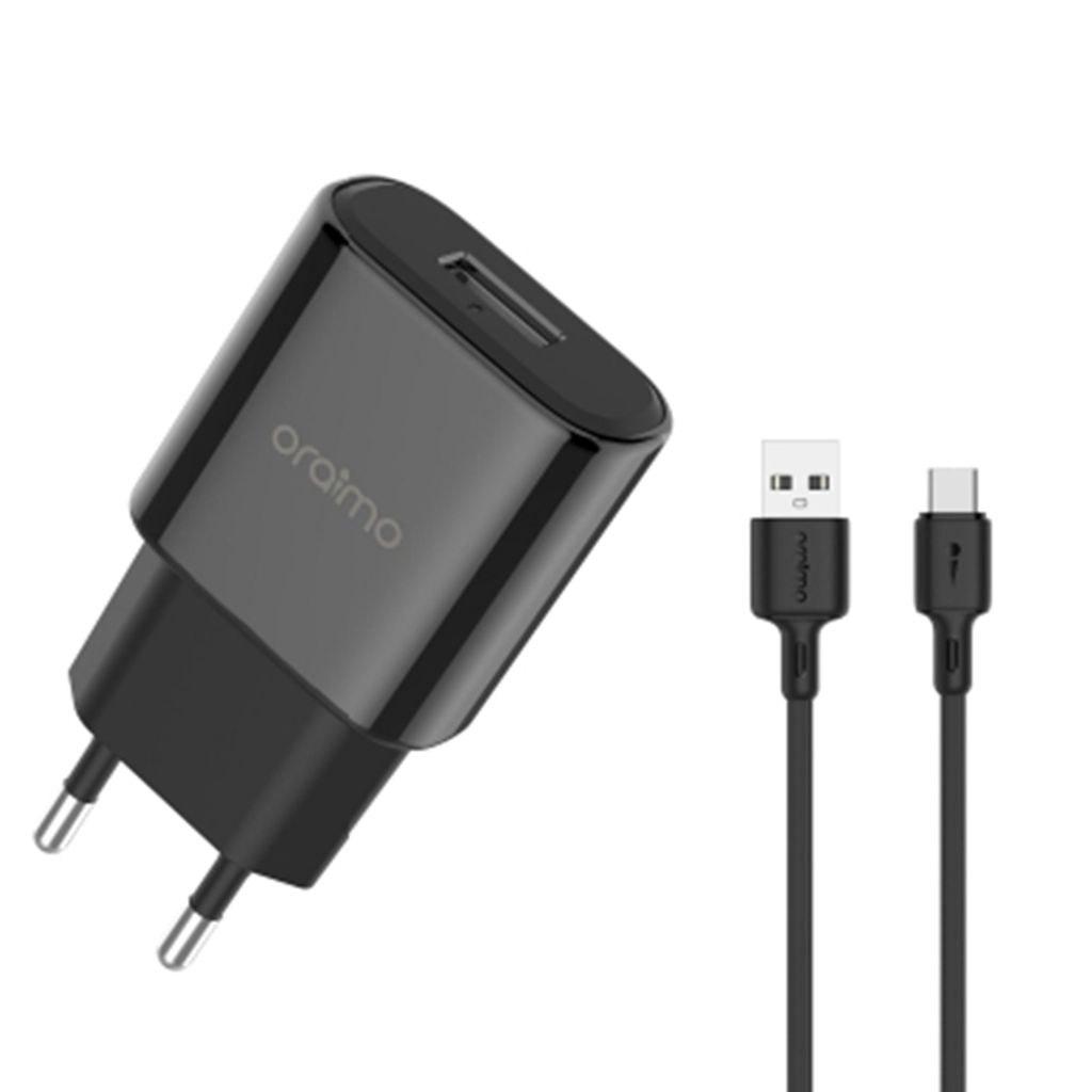 Oraimo OCW-E65S+C53 Powercube 2 2A Schnellladegeraet USB-Ladeadapter mit Schnellkabel