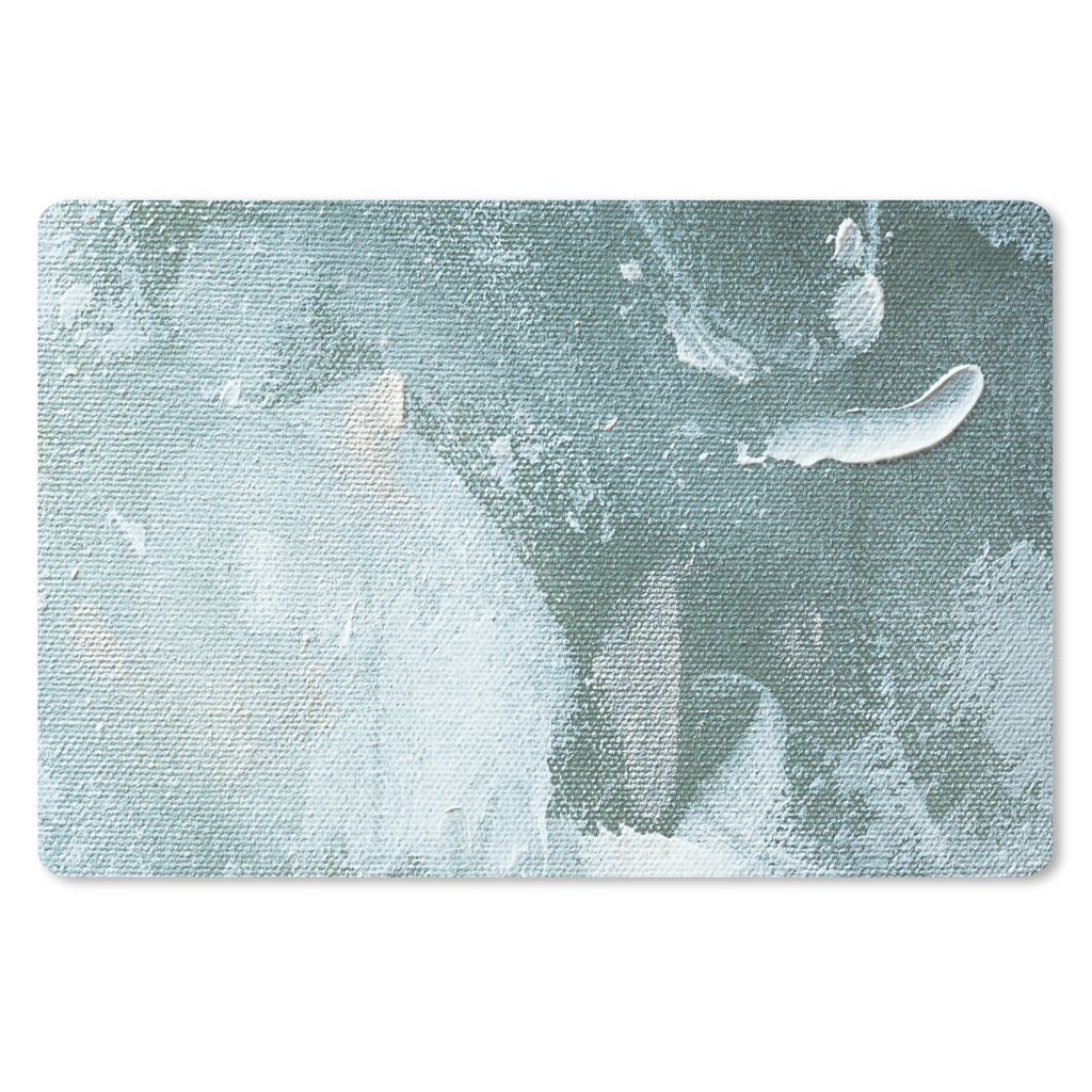 MuchoWow Schreibtischunterlage Acrylfarbe - Abstrakt - Design 60x40 cm - XXL Mauspad - Großes Mauspad