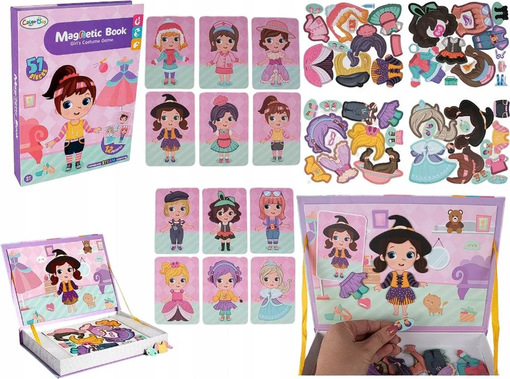 Jeu de voyage magnétique Mode : puzzle à habiller fille pour s'occuper