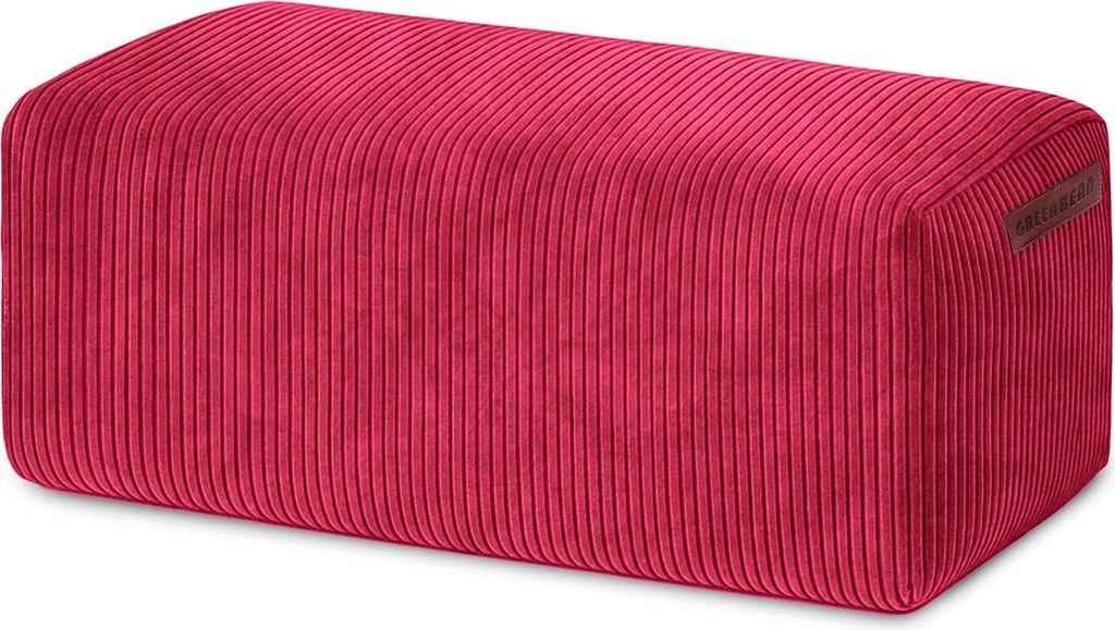 Green Bean Indoor Sitzhocker Pouf 70x33x28cm EPS-Perlen Füllung & Cordstoff Kuschelig Weich Waschbar - Drinnen Bodenkissen Liegekissen Sitzkisse...