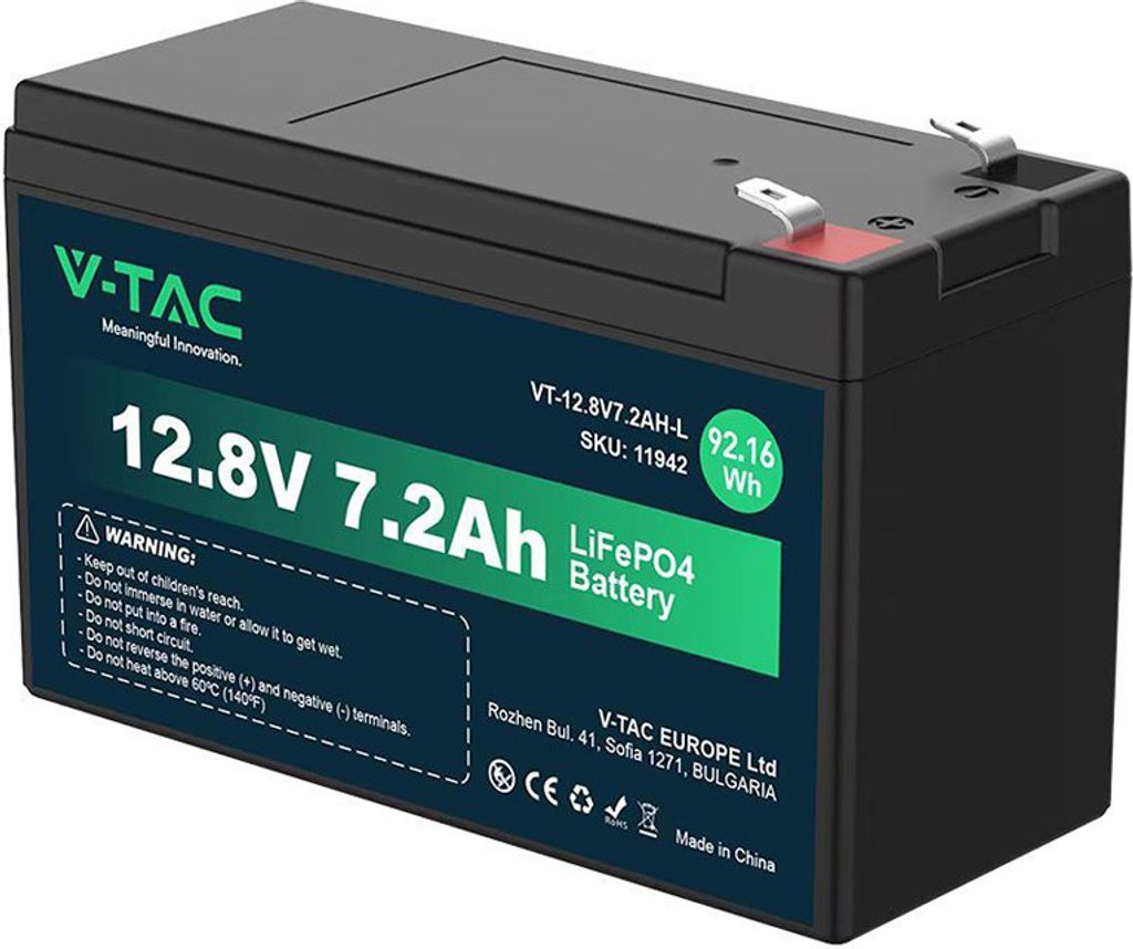 Stromversorgungssystem - 7.2AH LiFePO4-Batterien - IP55 - Schwarz