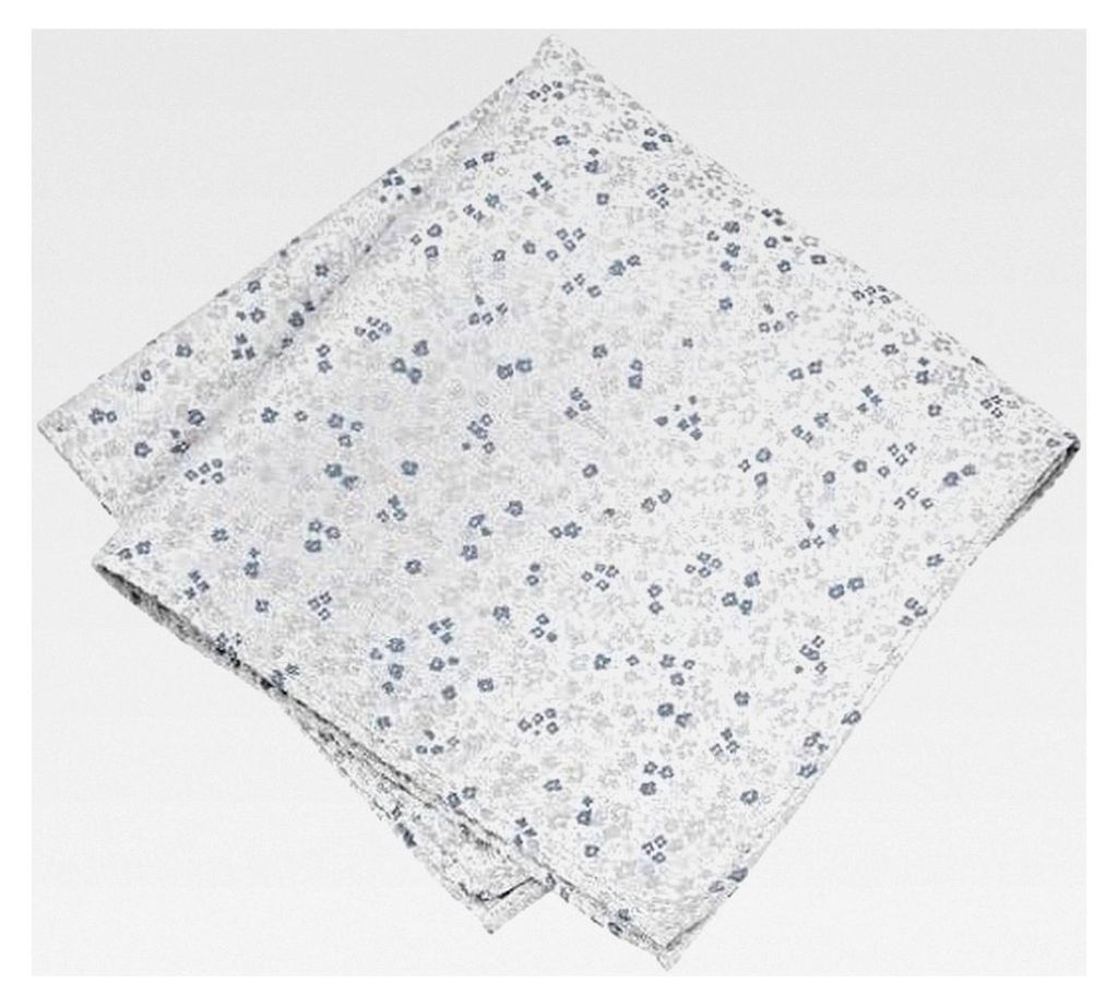 Einstecktuch Blumenmuster - Hellgrau