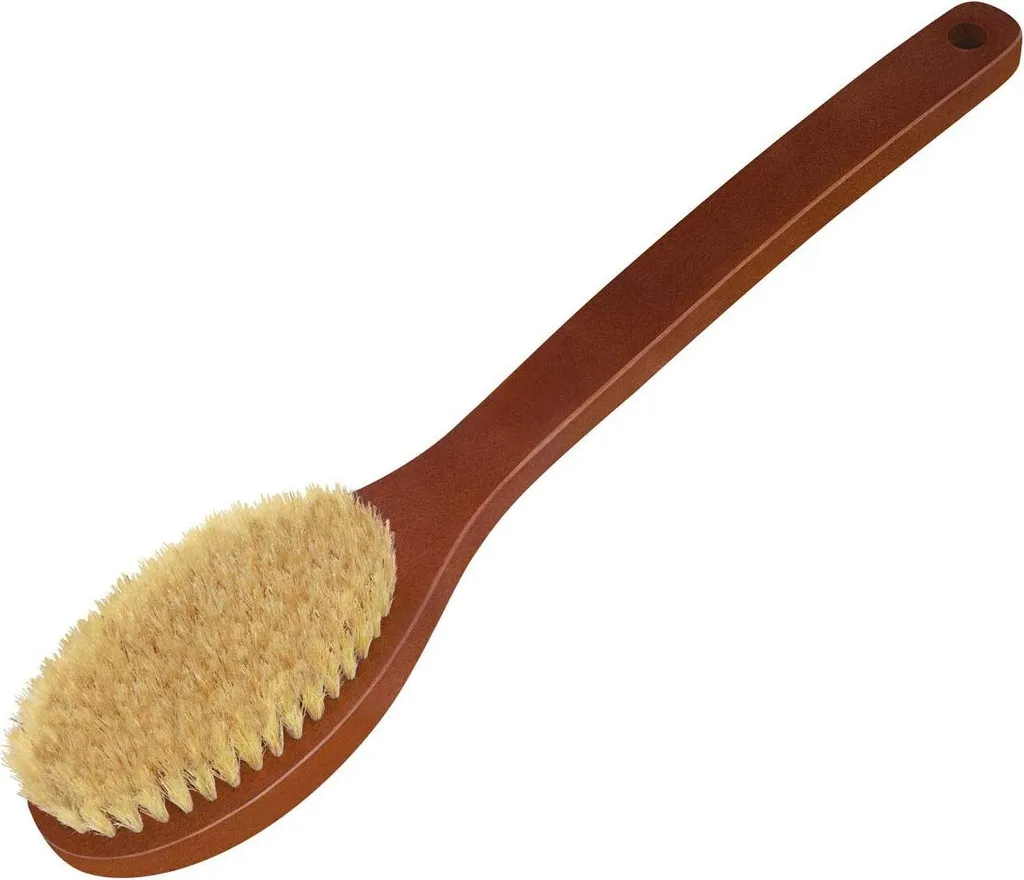 Brosse de salle de bain à long manche incurvée pour un décapage efficace