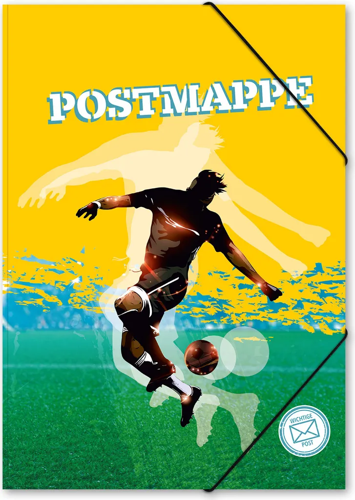 Dossier de courrier itenga à élastiques A4 motif football pour enfant