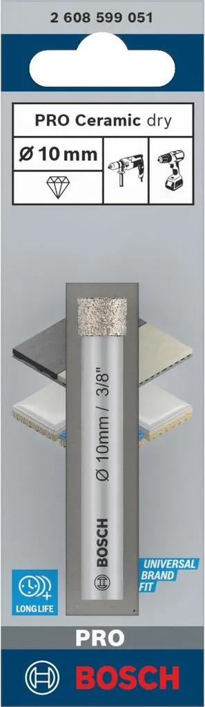 Punta Bosch PRO Ceramic Dry 12mm x 66mm | Efficienza Diamantata - 1