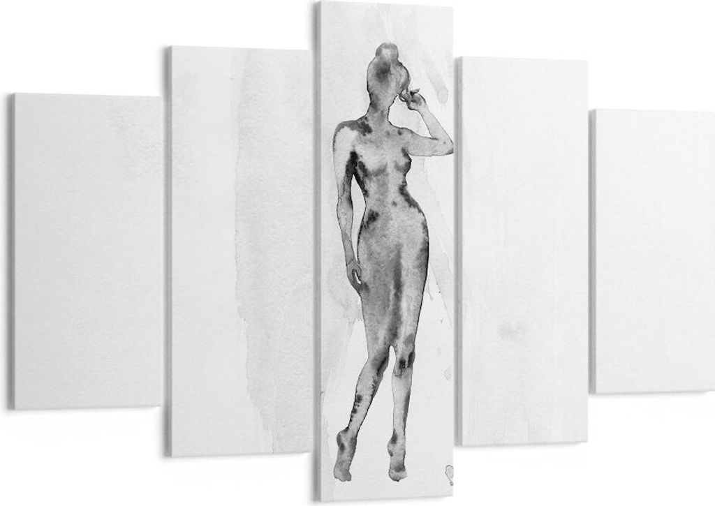 Bild auf Leinwand - Leinwandbild - 5 Teile - Nacktheit Frau Körper - 150x100cm - Wand Bild - Wanddeko - Wandbilder - Leinwanddruck - Bilder - Wand...