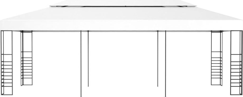 vidaXL Gartenpavillon 6×3 m Weiß