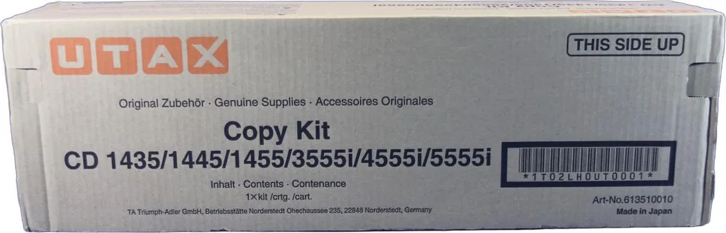 Toner UTAX 613510010 Noir pour Impressions Professionnelles CD 1445