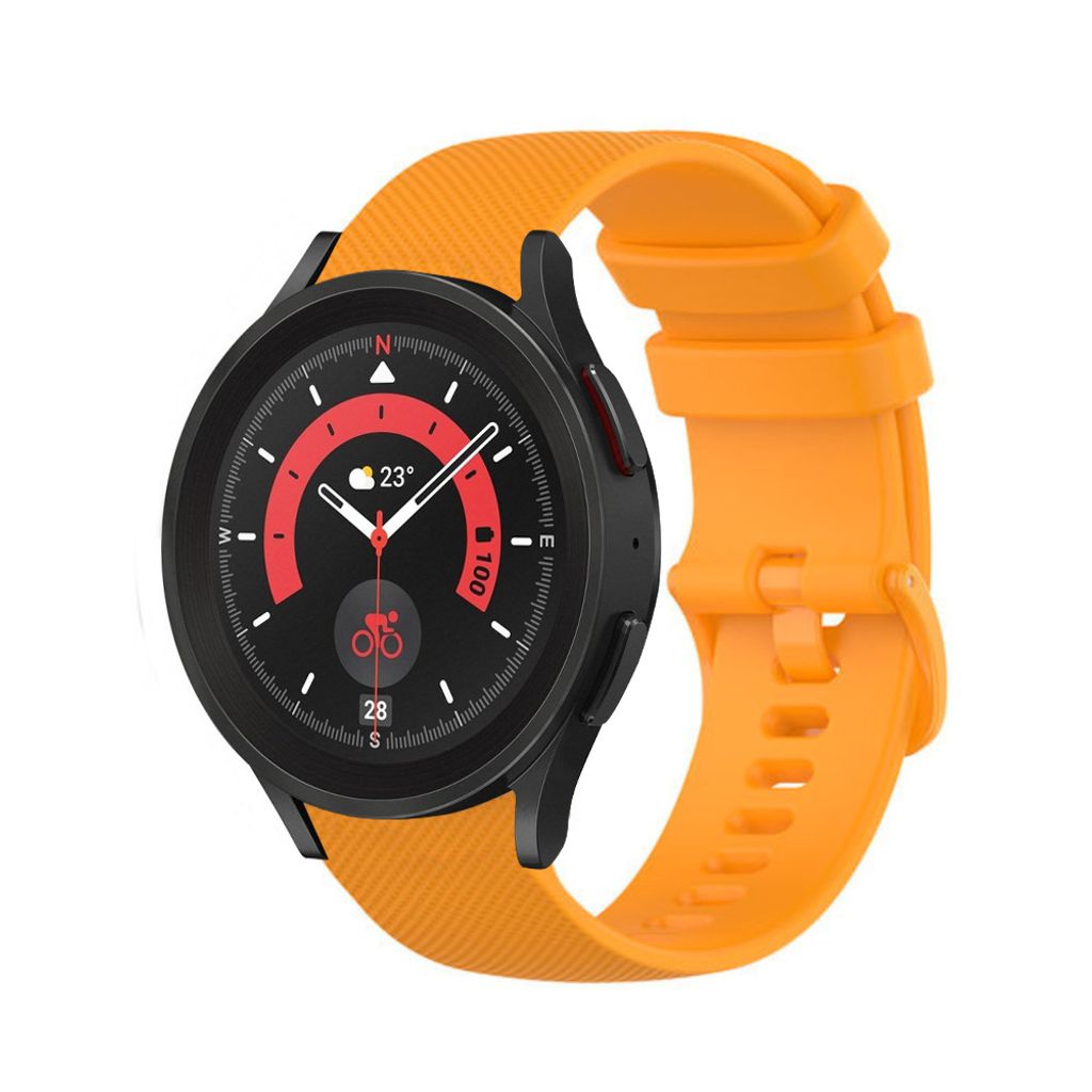 Strap-it Samsung Galaxy Watch 5 Pro Luxus-Silikonarmband (Orange)
